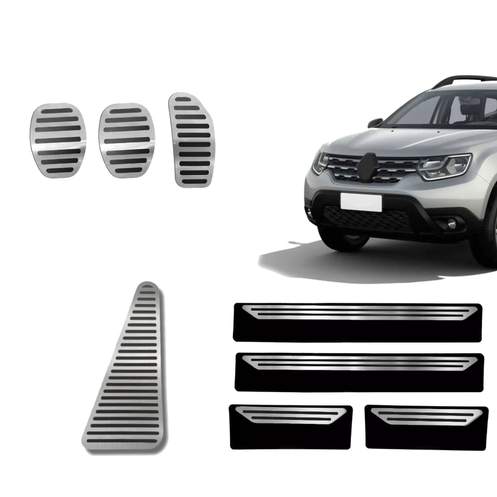 Descanso Soleira E Pedaleira Mt Liso Renault Duster 21 Em Diante - 1
