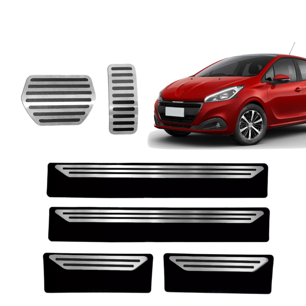 Pedaleira E Soleira At Liso Peugeot 208 Antigo - 1