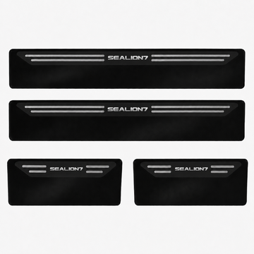 Kit soleira baixo relevo em aço inox BYD Sealion 7 - Black