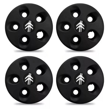 Kit Calota Jumper Centro Roda Aro 15 Com Emblema - Preta