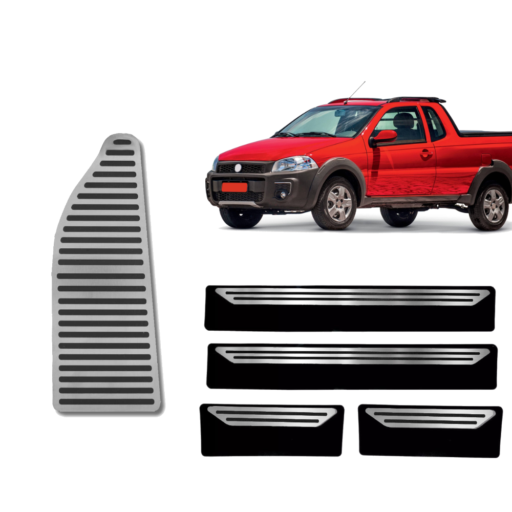 Soleira E Descanso Liso Fiat Strada 2013 A 2019 - 1