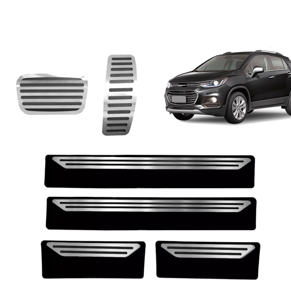 Pedaleira E Soleira At Liso Chevrolet Tracker 2012 A 2019 - 1