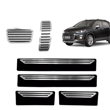 Pedaleira E Soleira At Liso Chevrolet Tracker 2012 A 2019 - 1