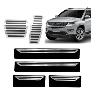 Pedaleira E Soleira At Liso Jeep Compass - 1