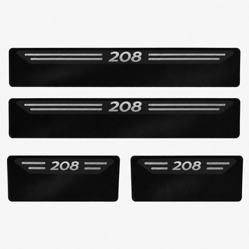 Kit soleira baixo relevo em aço inox 208 - BLACK