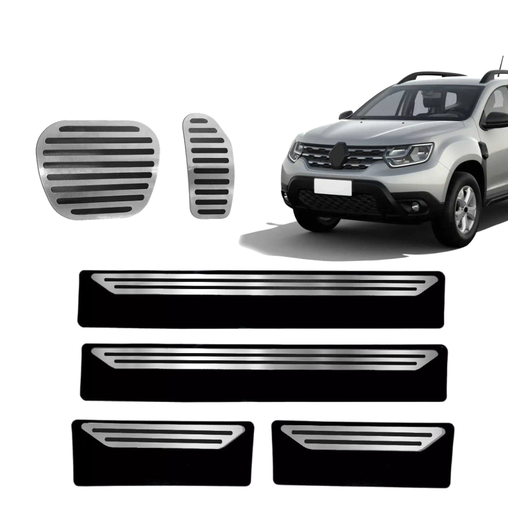Pedaleira E Soleira At Liso Renault Duster 21 Em Diante - 1