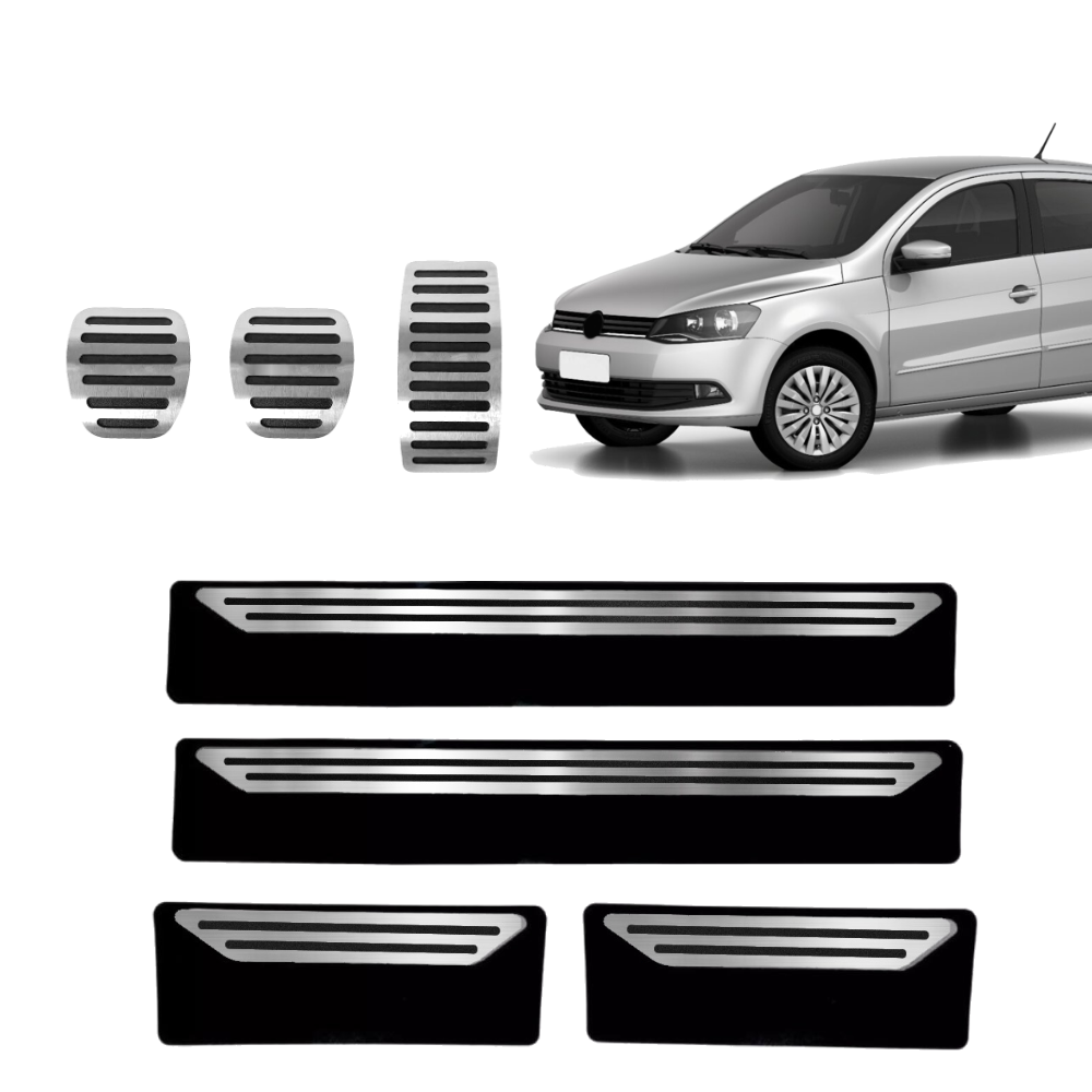 Pedaleira E Soleira Mt Liso Volkswagen Gol - 1