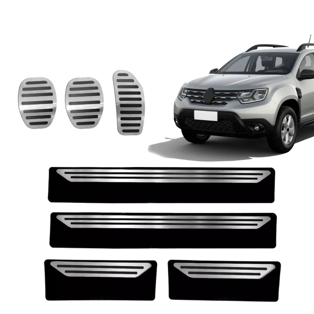 Pedaleira E Soleira Mt Liso Renault Duster 21 Em Diante - 1