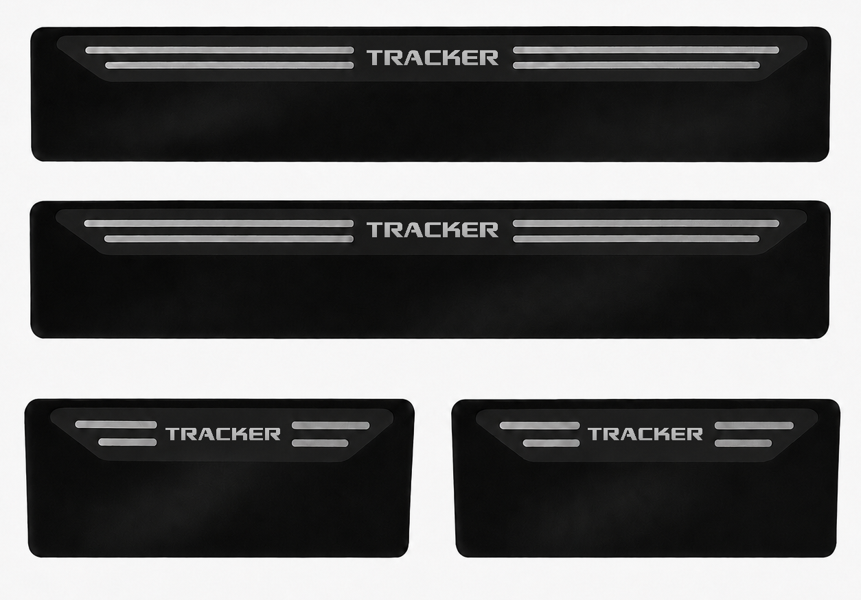 Kit soleira baixo relevo em aço inox Tracker - BLACK