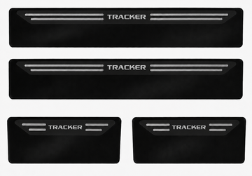 Kit soleira baixo relevo em aço inox Tracker - BLACK