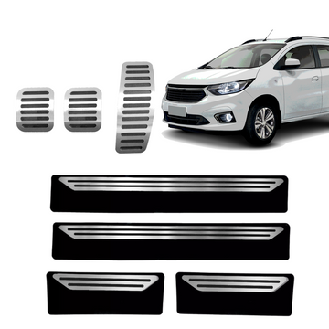 Pedaleira E Soleira Mt Liso Chevrolet Spin - 1