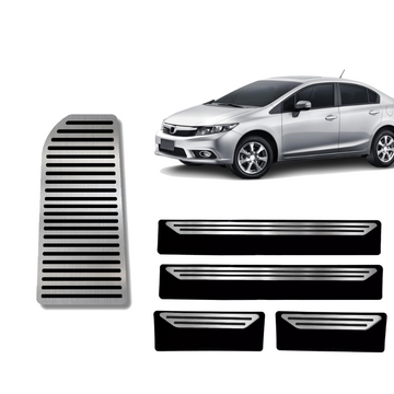 Soleira E Descanso Liso Honda Civic 2012 A 2017 - 1