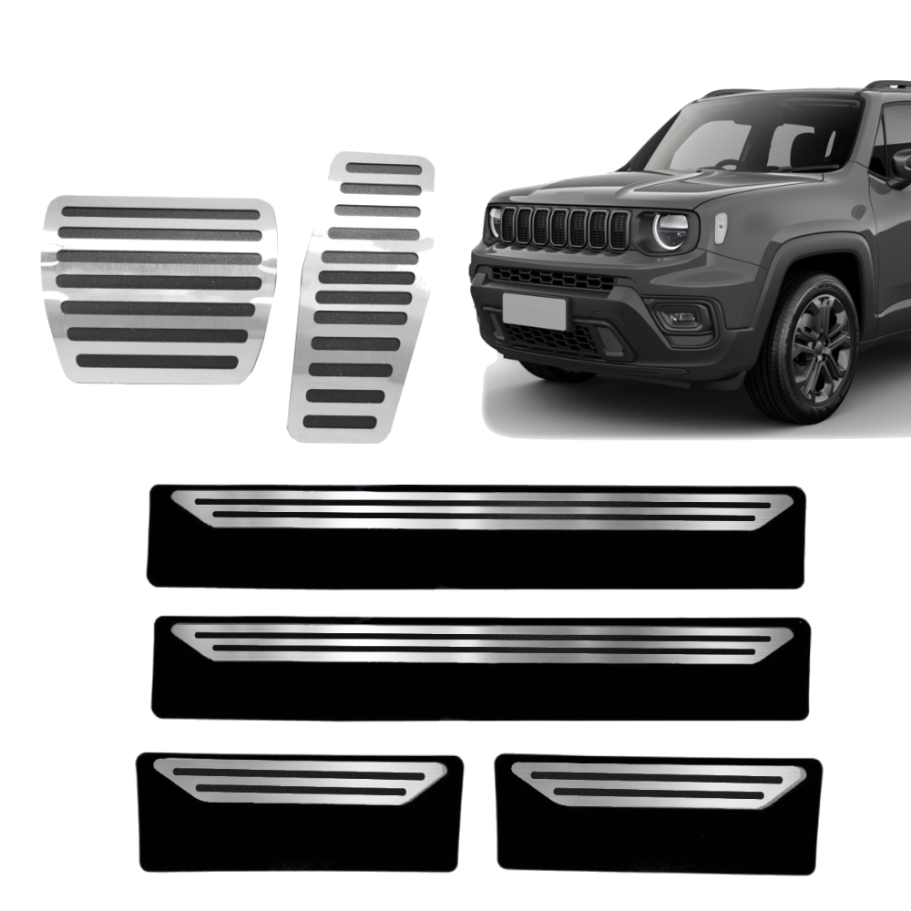 Pedaleira E Soleira At Liso Jeep Renegade - 1