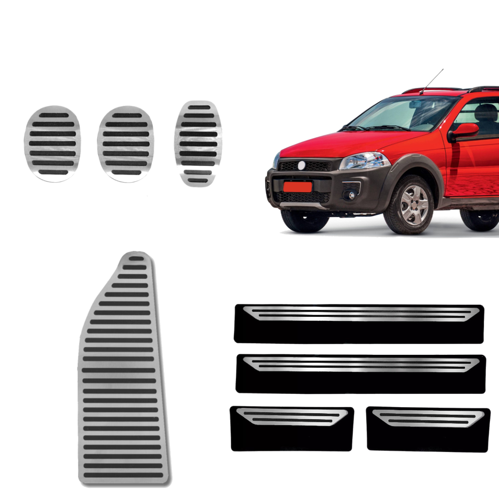 Descanso Soleira E Pedaleira Mt Liso Fiat Strada 2013 A 2019 - 1