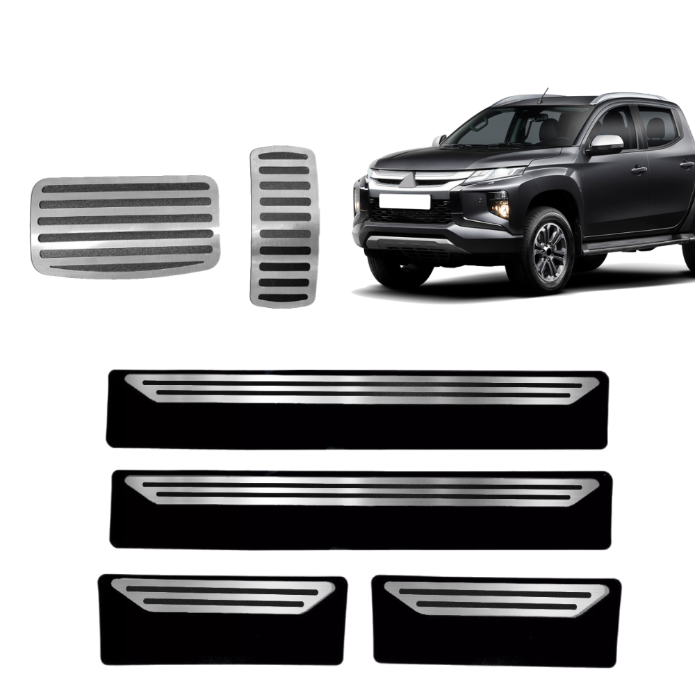 Pedaleira E Soleira At Liso Mitsubishi L200 Triton - 1