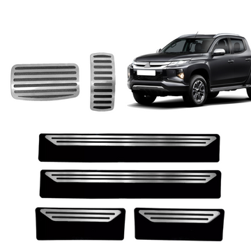 Pedaleira E Soleira At Liso Mitsubishi L200 Triton - 1
