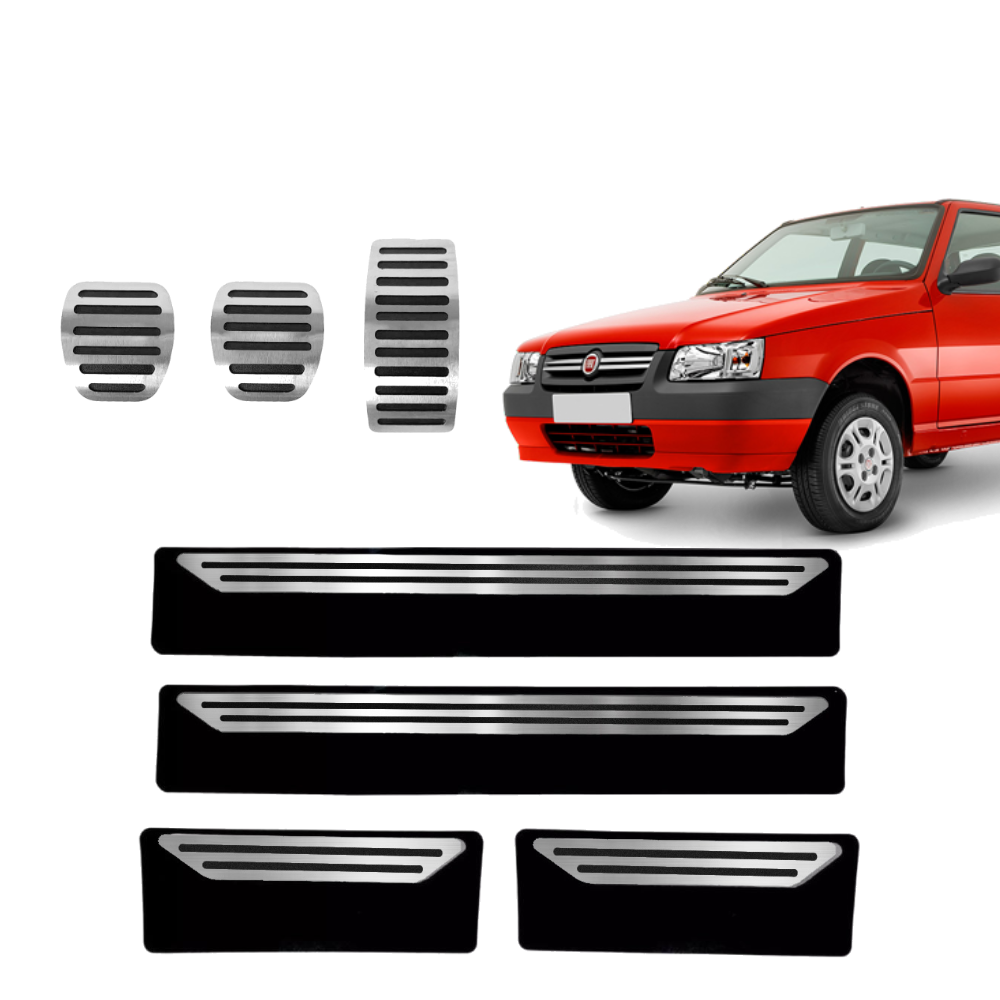 Pedaleira E Soleira Mt Liso Fiat Uno 2004 A 2013 - 1