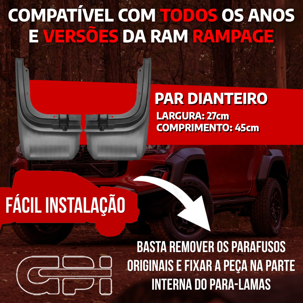 Par Dianteiro Apara Barro Dodge Rampage