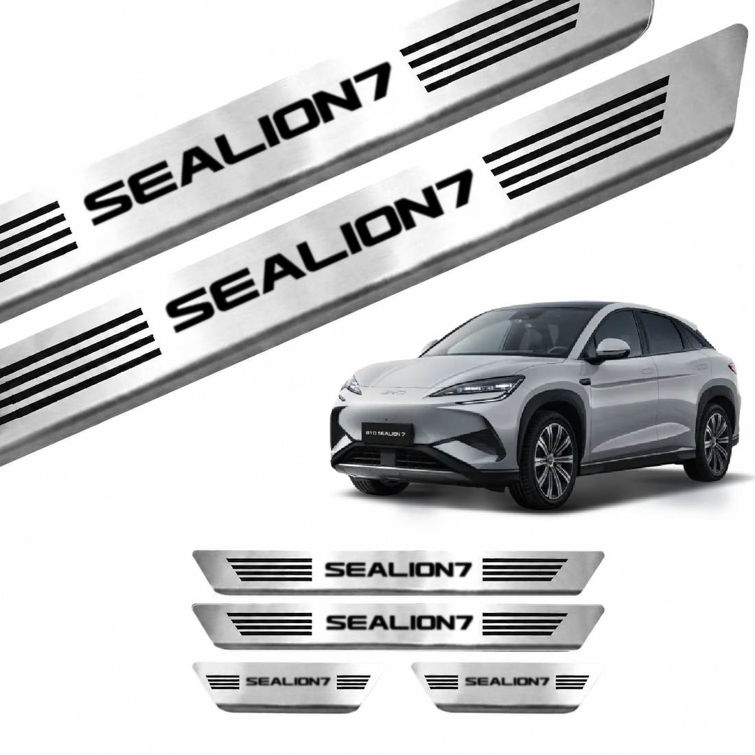 Kit soleira curvada em aco inox Sealion 7