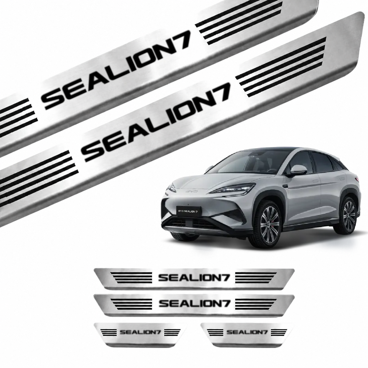 Kit soleira curvada em aco inox Sealion 7