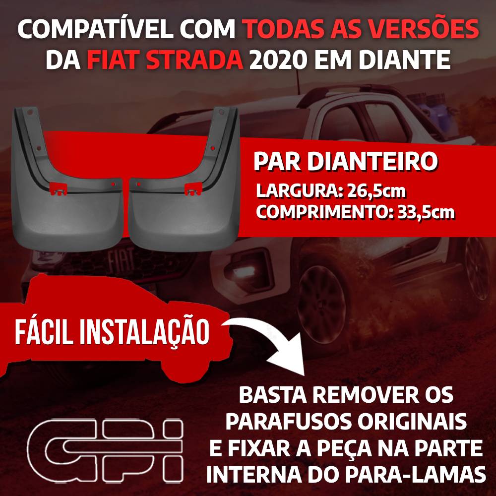 Par Apara Barro Lameira Fiat Strada 2020/...