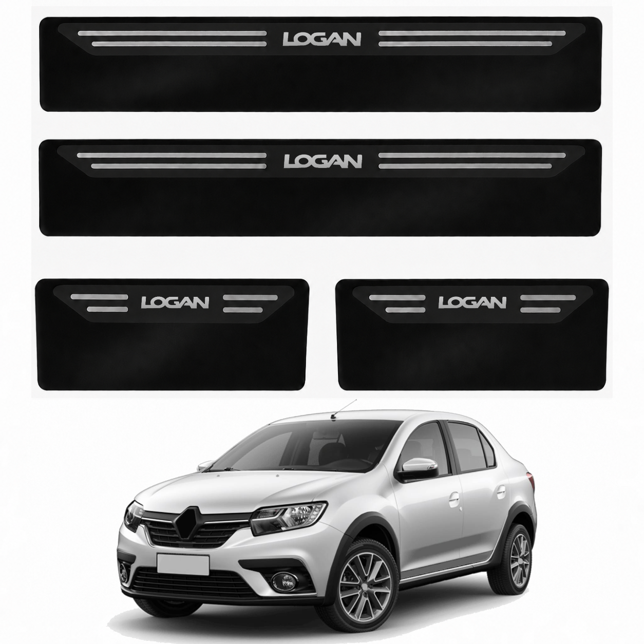 Soleira Black Renault Logan - 2
