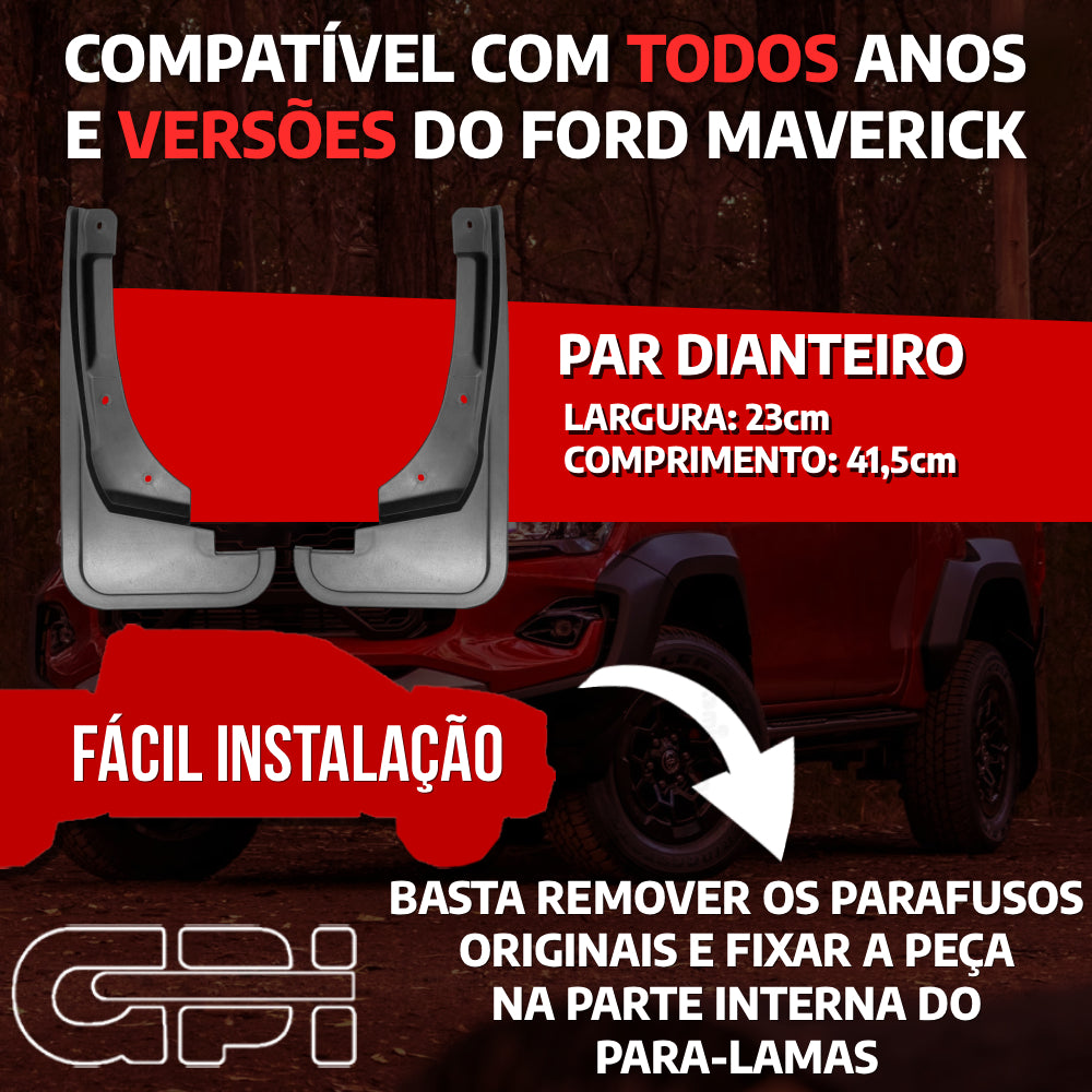Par Dianteiro Apara Barro Lameira Ford Maverick