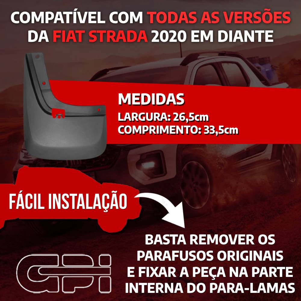 Apara Barro Dianteiro Esquerdo Fiat Strada 2020/...
