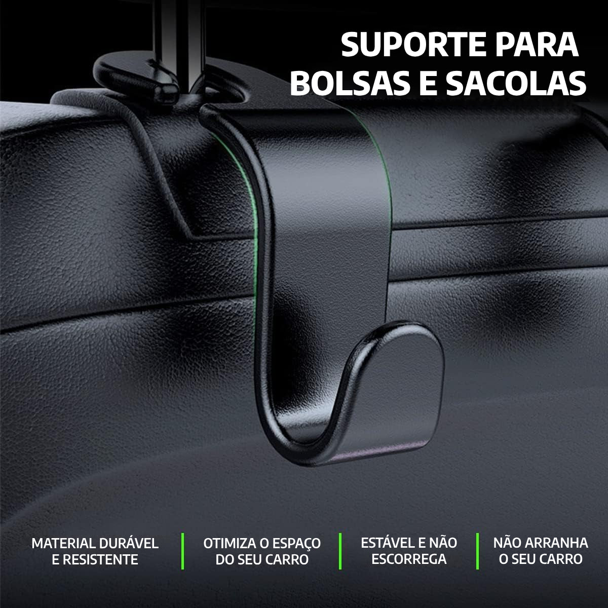 Kit Ganchos Automotivo Pendurar Bolsa
