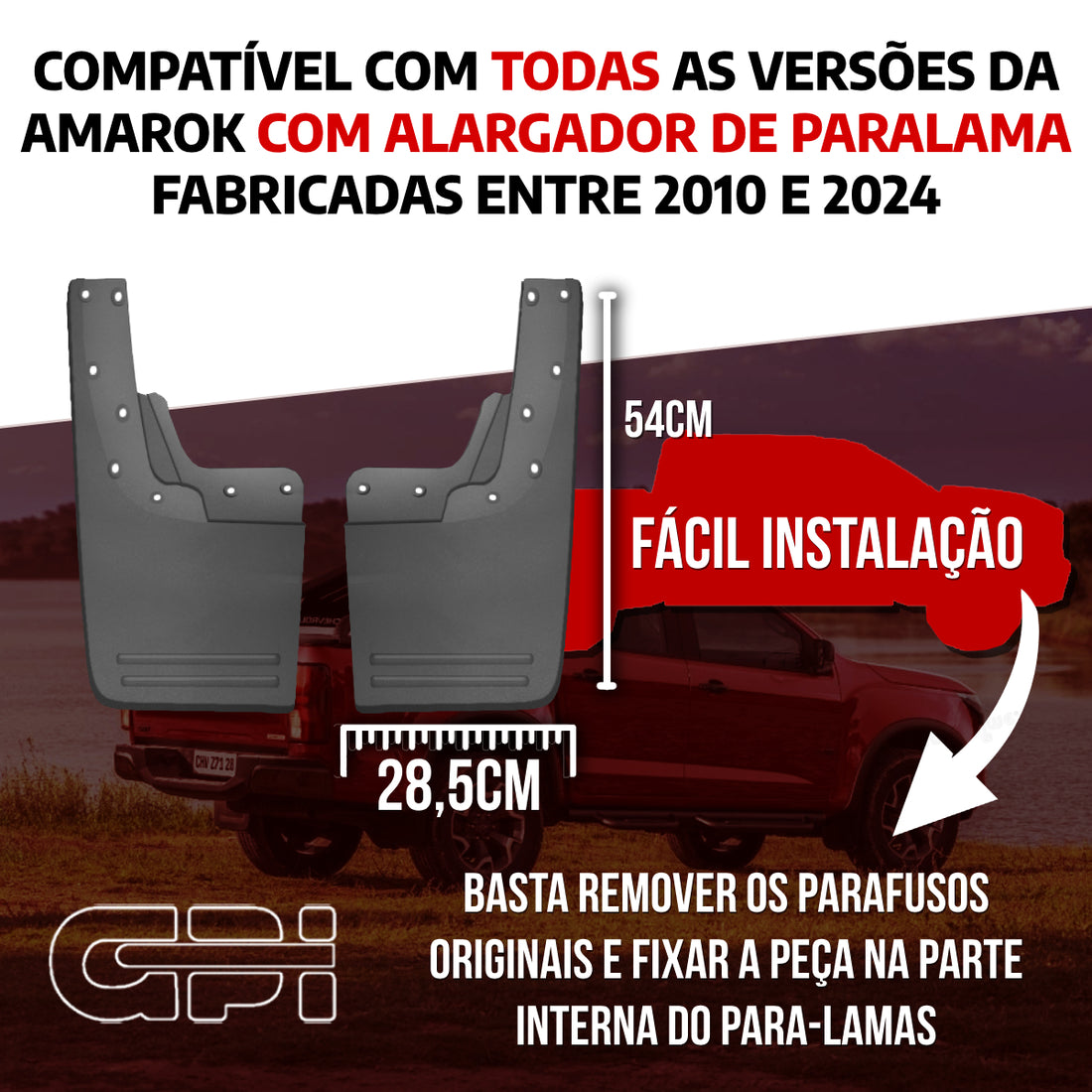 Par Traseiro Apara Barro Lameira Amarok 2010 A 2023
