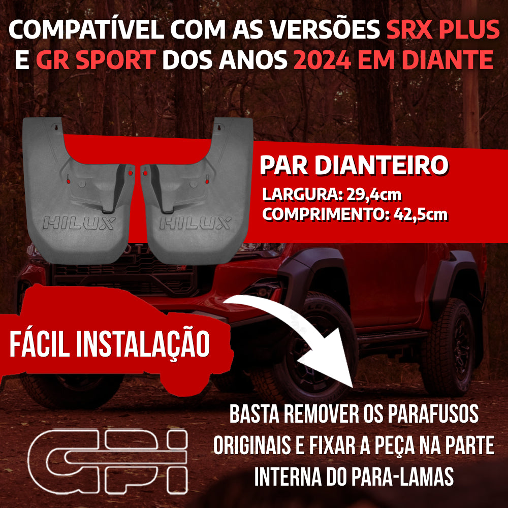 Par Dianteiro de Apara Barro Lameira Toyota Hilux