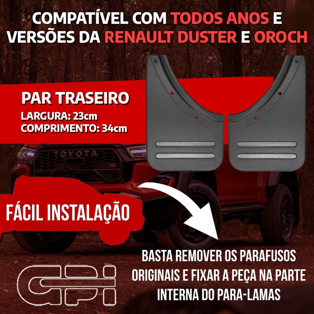 Par Traseiro Apara Barro Lameira Duster Oroch