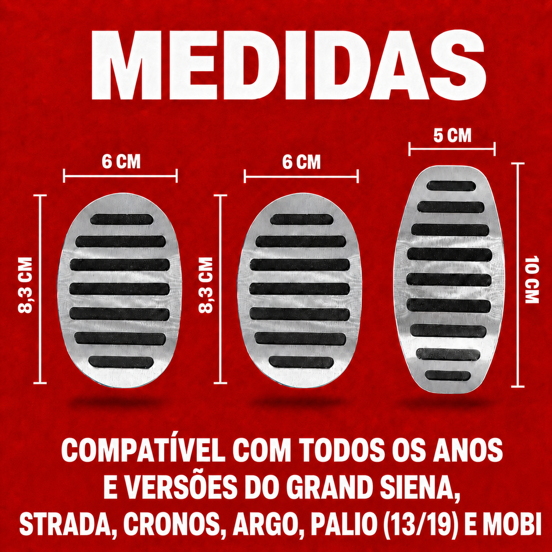 Pedaleira E Soleira Mt Liso Fiat Mobi - 1
