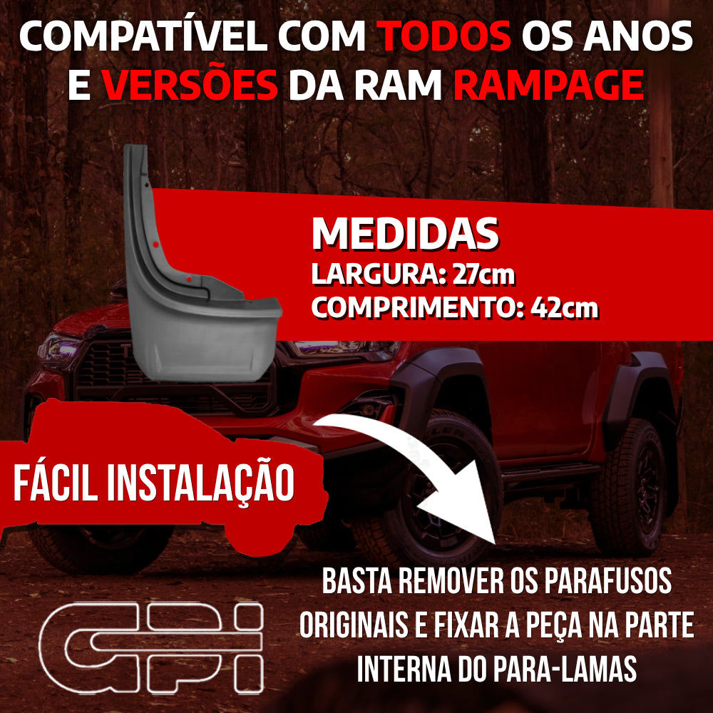 Apara Barro Traseiro Esquerdo Dodge Rampage