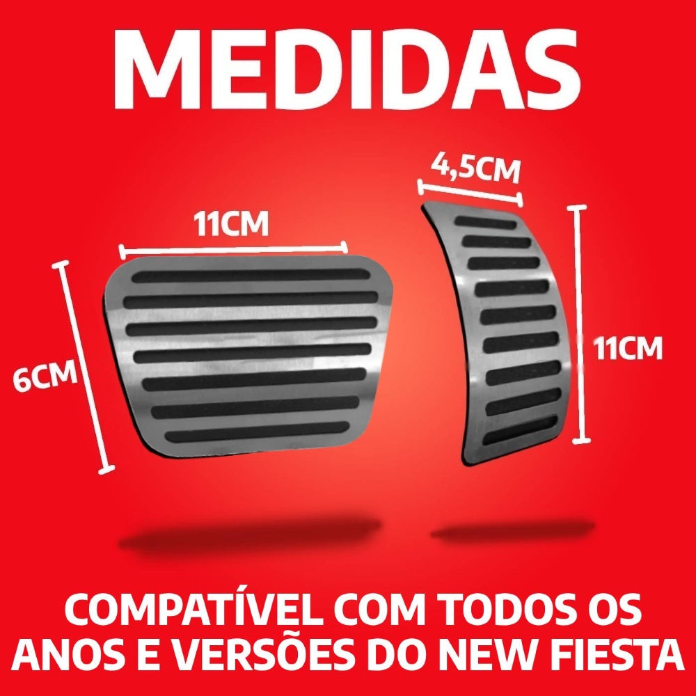 Pedaleira E Soleira At Liso Ford New Fiesta - 2