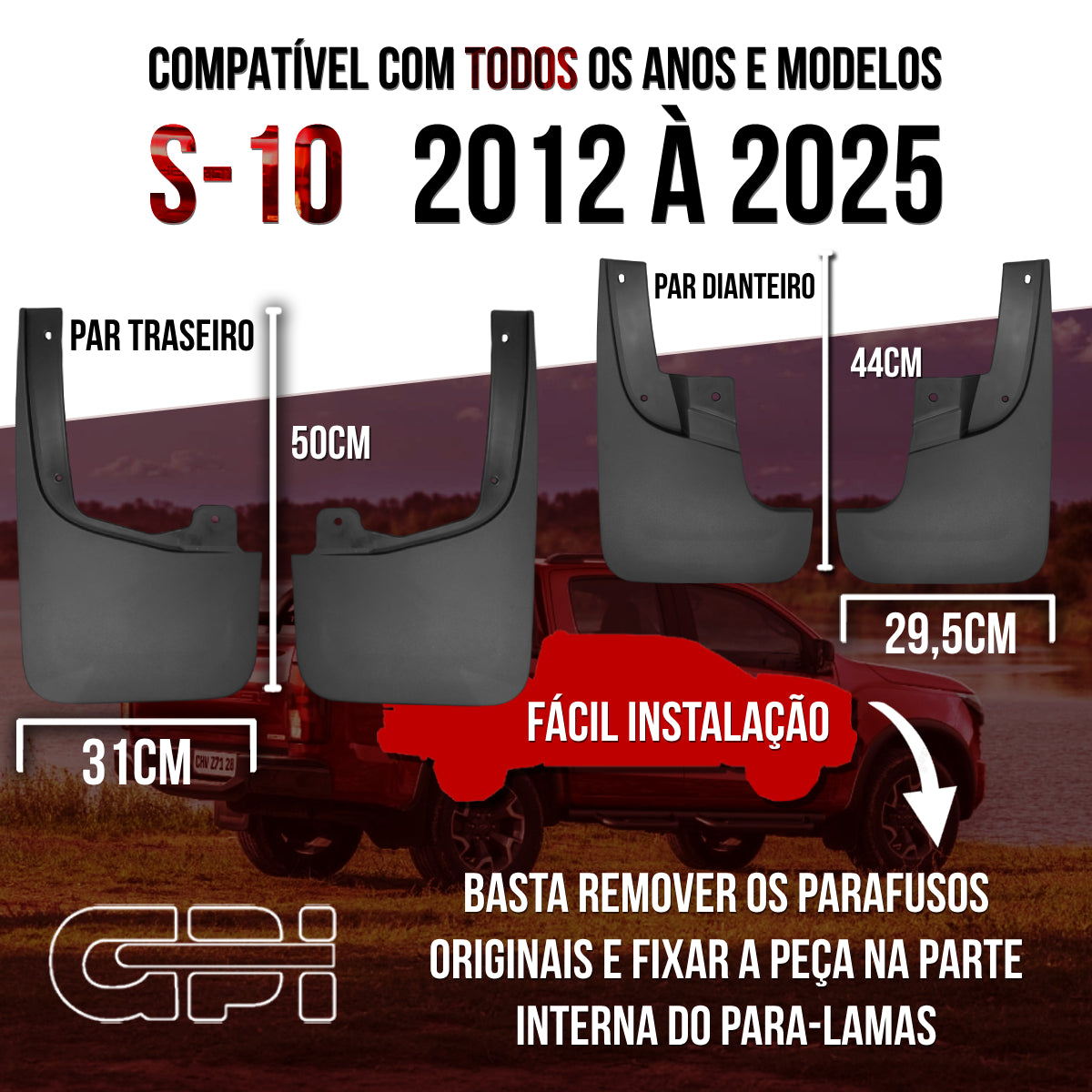 Kit Apara Barro Lameira Chevrolet S10