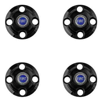 Kit Calotinhas new black Fiat Aro 13, 14 e 15 - Emblema Azul