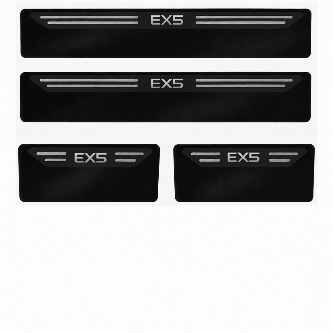 Kit soleira baixo relevo em aço inox Ex5 - BLACK