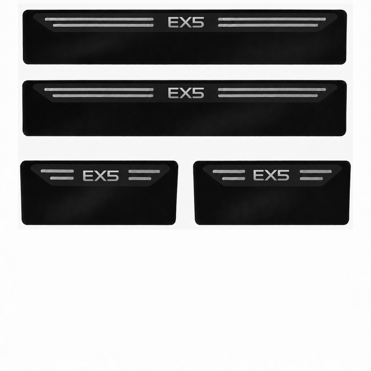 Kit soleira baixo relevo em aço inox Ex5 - BLACK