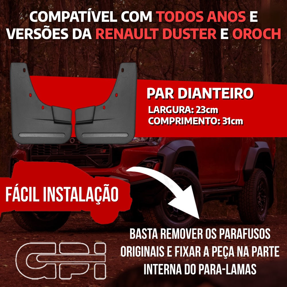Par Dianteiro Apara Barro Lameira Duster Oroch