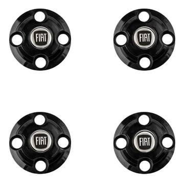 Kit Calotinhas new black Fiat Aro 13, 14 e 15 - Emblema Preto