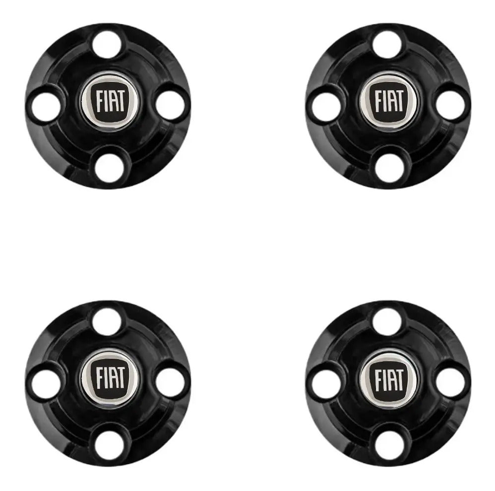 Kit Calotinhas new black Fiat Aro 13, 14 e 15 - Emblema Preto