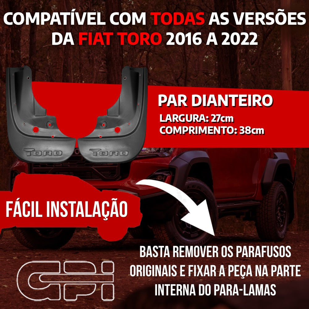 Par Apara Barro Lameira Fiat Toro 2016 a 2023