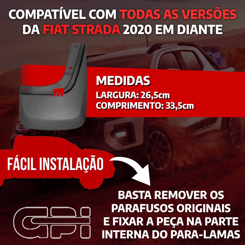Apara Barro Dianteiro Direito Fiat Strada 2020/...