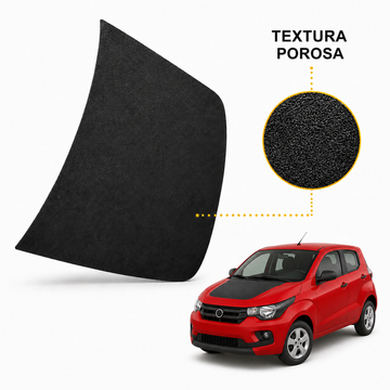 Adesivo Dianteiro de Capô Fiat Mobi Preto Fosco Premium