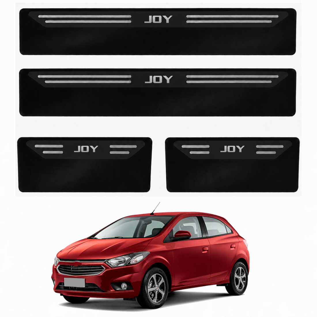 Kit soleira baixo relevo em aço inox Joy - BLACK