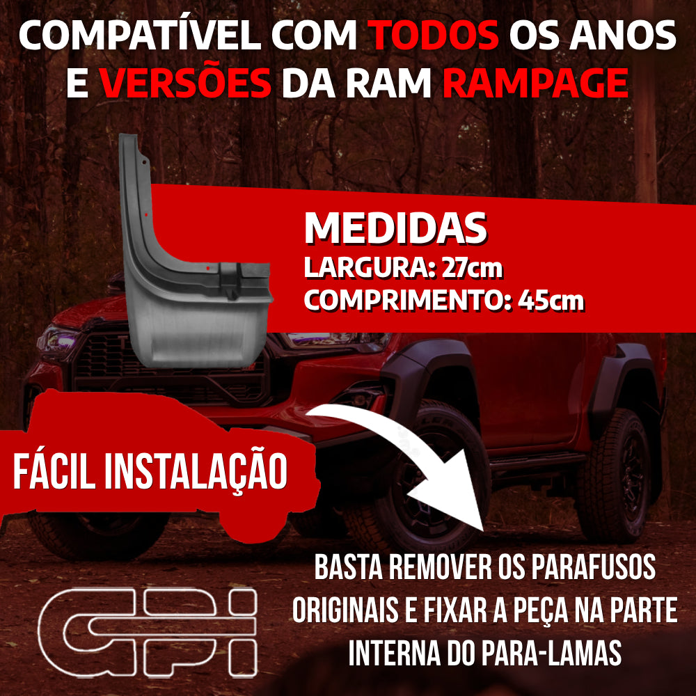 Apara Barro Dianteiro Esquerdo Dodge Rampage