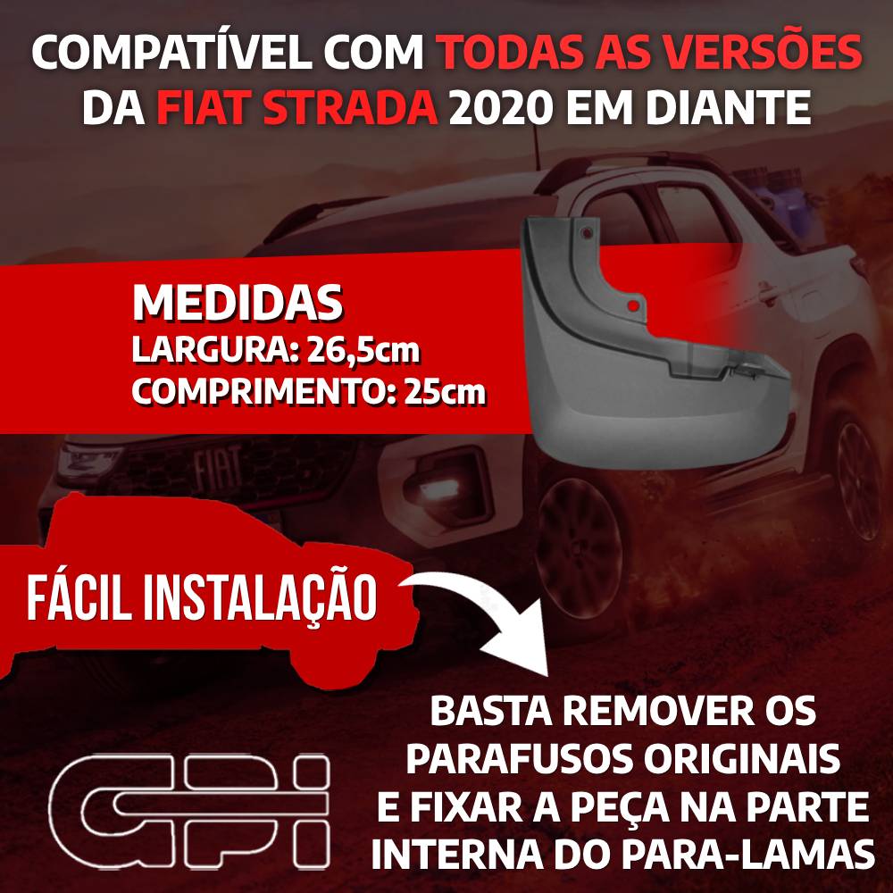 Apara Barro Traseiro Esquerdo Fiat Strada 2020/...