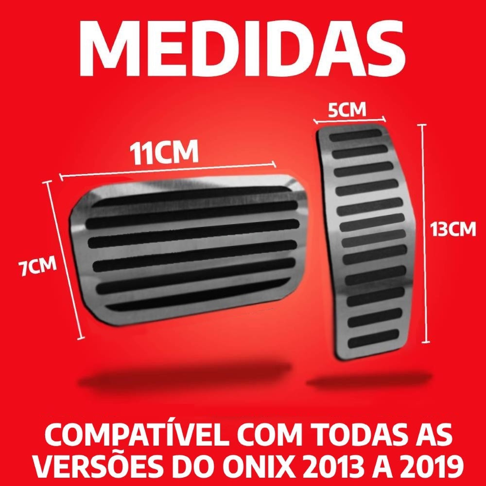 Pedaleira E Soleira At Liso Chevrolet Onix 2013 A 2019 - 1