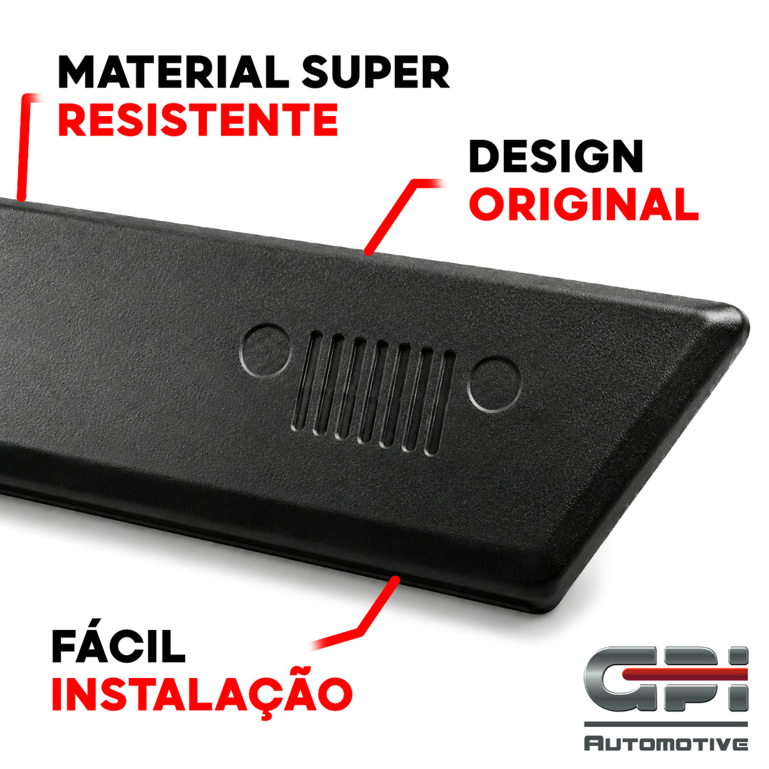 Friso Preto Renegade Com Fita Dupla Face GPI Automotiva